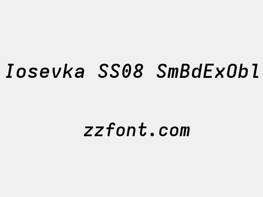 Iosevka SS08 SmBdExObl