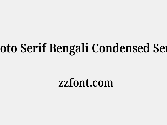 Noto Serif Bengali Condensed SemiBold