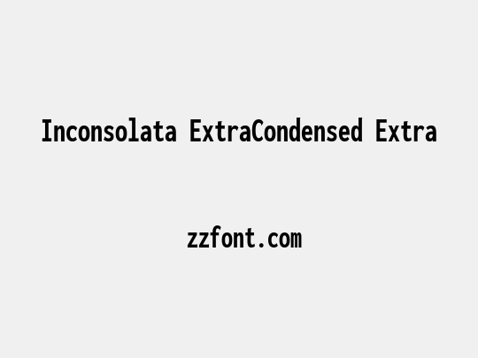 Inconsolata ExtraCondensed ExtraBold