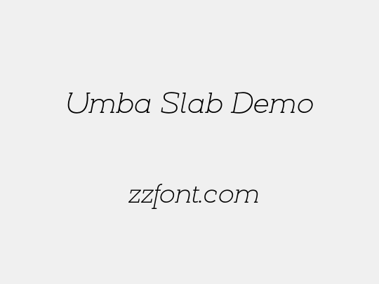 Umba Slab Demo