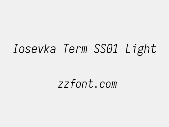 Iosevka Term SS01 Light