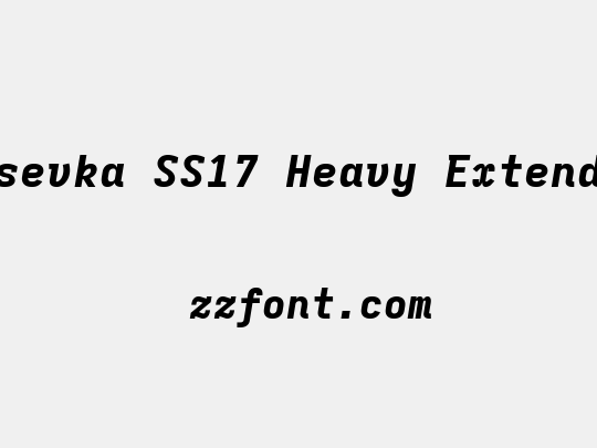 Iosevka SS17 Heavy Extended