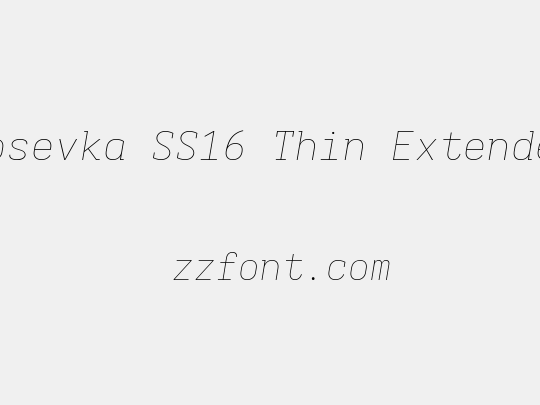 Iosevka SS16 Thin Extended