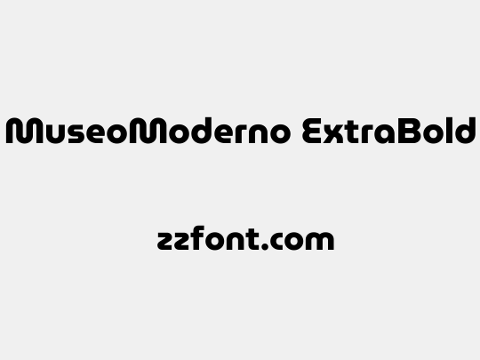 MuseoModerno ExtraBold