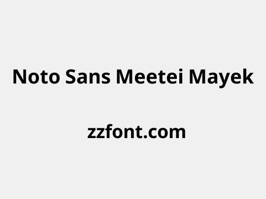 Noto Sans Meetei Mayek