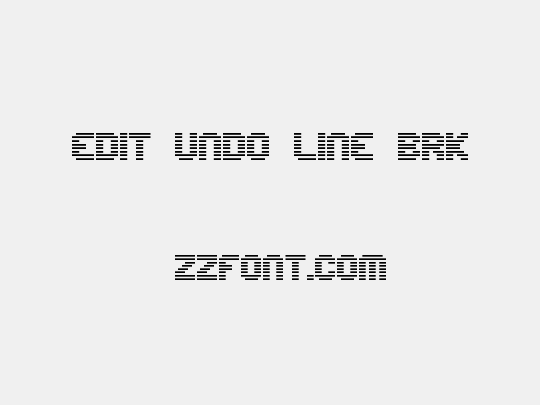 Edit Undo Line BRK