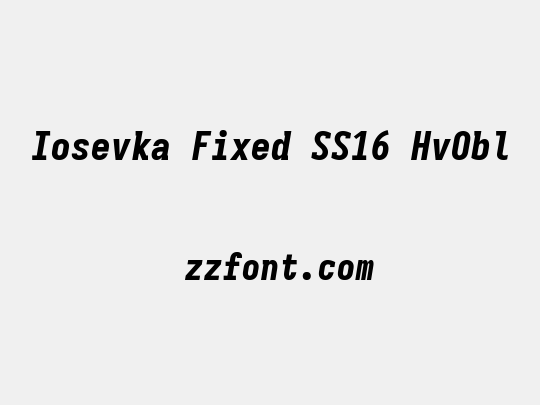 Iosevka Fixed SS16 HvObl