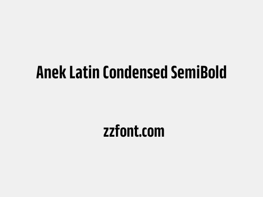 Anek Latin Condensed SemiBold