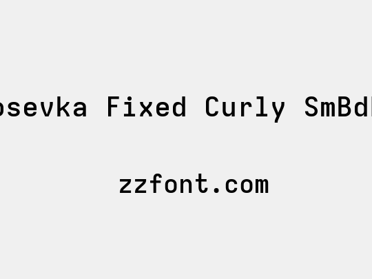 Iosevka Fixed Curly SmBdEx