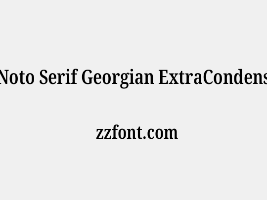 Noto Serif Georgian ExtraCondensed SemiBold