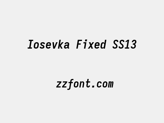 Iosevka Fixed SS13