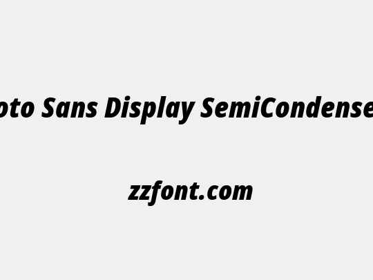 Noto Sans Display SemiCondensed Black