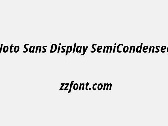 Noto Sans Display SemiCondensed