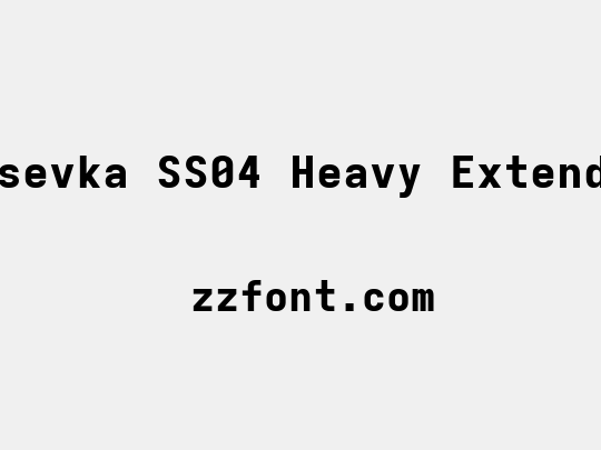 Iosevka SS04 Heavy Extended