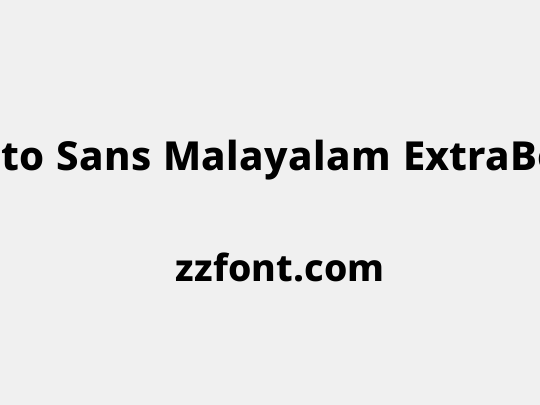 Noto Sans Malayalam ExtraBold