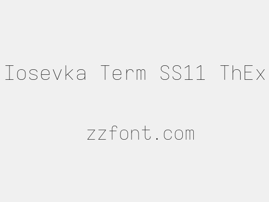 Iosevka Term SS11 ThEx