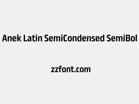 Anek Latin SemiCondensed SemiBold