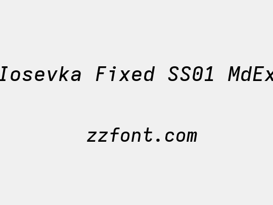 Iosevka Fixed SS01 MdEx