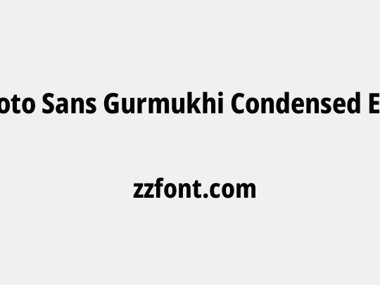 Noto Sans Gurmukhi Condensed ExtraBold