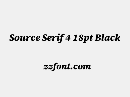 Source Serif 4 18pt Black