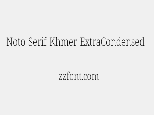 Noto Serif Khmer ExtraCondensed ExtraLight