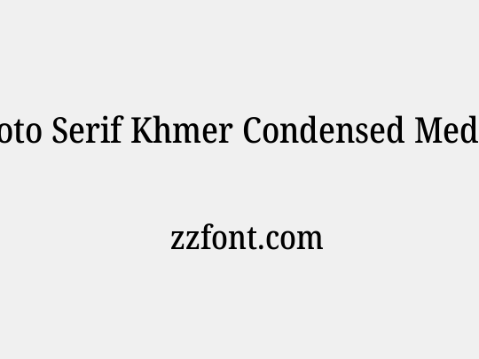 Noto Serif Khmer Condensed Medium