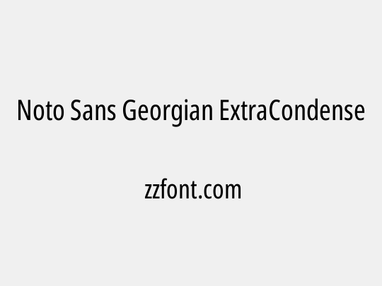 Noto Sans Georgian ExtraCondensed