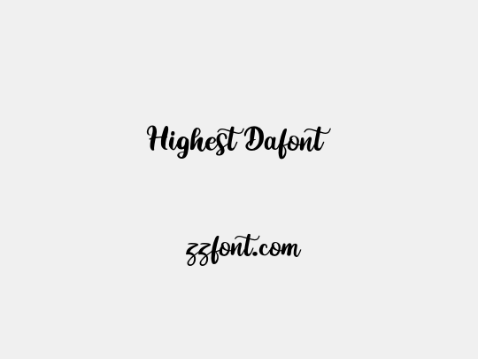 Highest Dafont