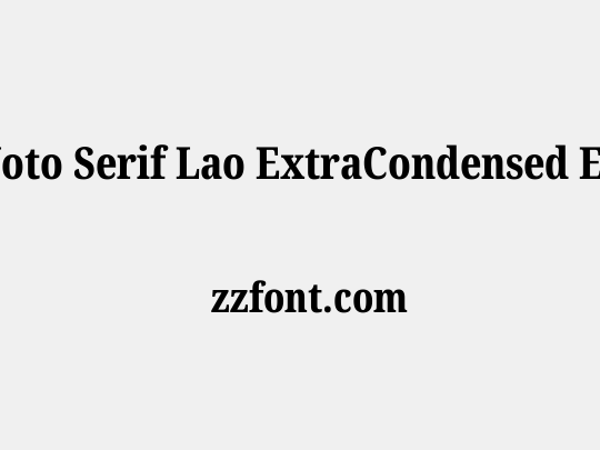 Noto Serif Lao ExtraCondensed ExtraBold