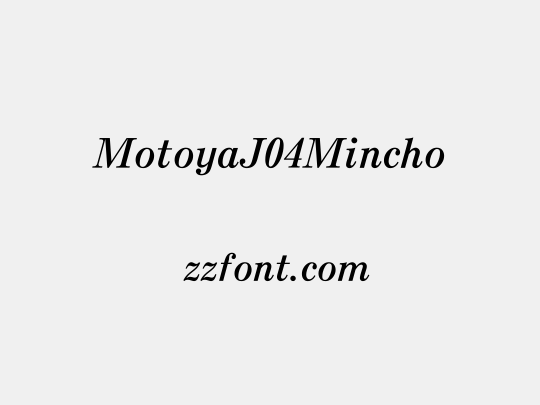 MotoyaJ04Mincho