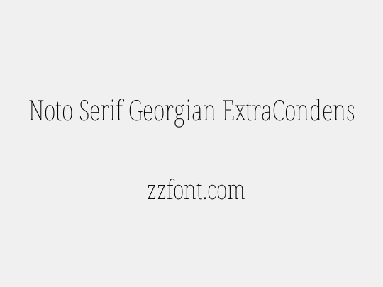 Noto Serif Georgian ExtraCondensed Thin