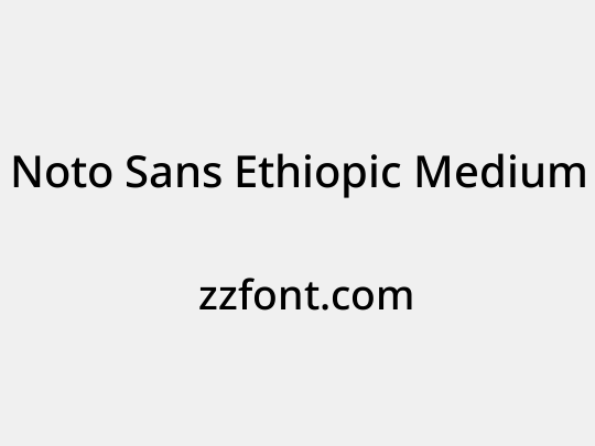 Noto Sans Ethiopic Medium