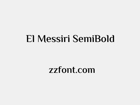 El Messiri SemiBold