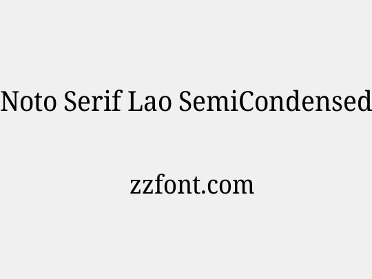 Noto Serif Lao SemiCondensed