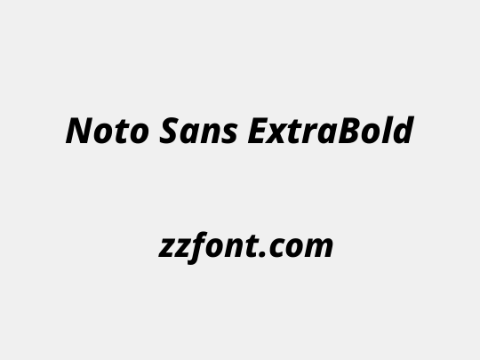 Noto Sans ExtraBold