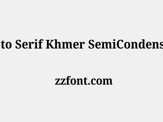 Noto Serif Khmer SemiCondensed