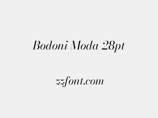 Bodoni Moda 28pt