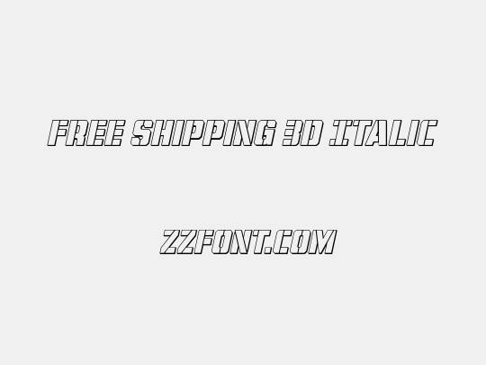 Free Shipping 3D Italic