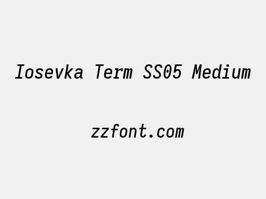 Iosevka Term SS05 Medium