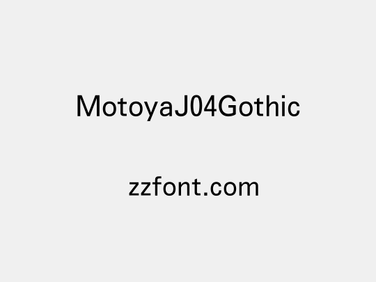 MotoyaJ04Gothic