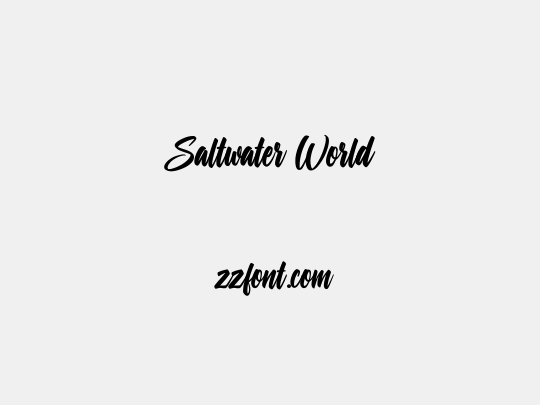 Saltwater World