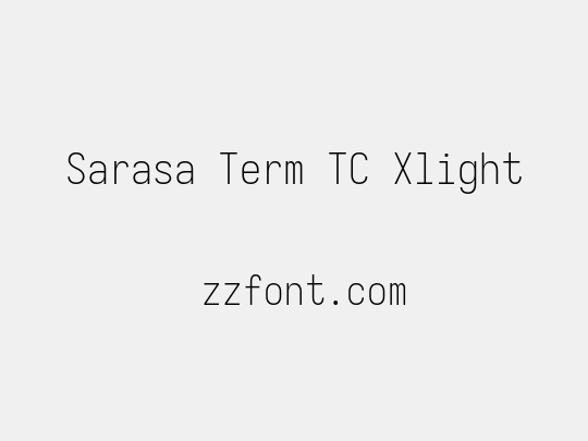 Sarasa Term TC Xlight