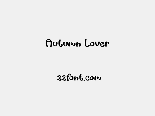 Autumn Lover