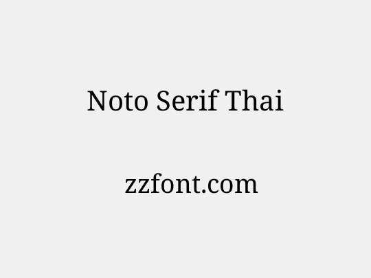 Noto Serif Thai