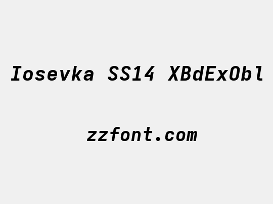 Iosevka SS14 XBdExObl