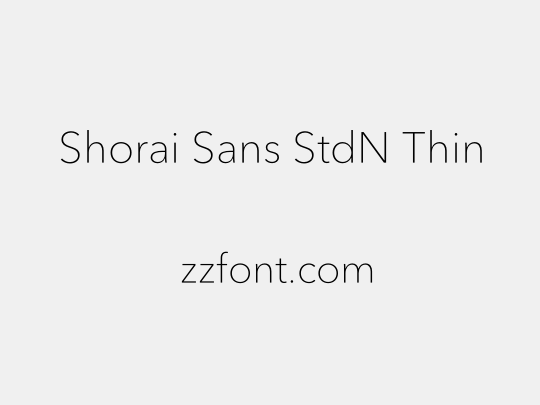 Shorai Sans StdN Thin