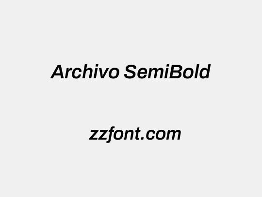 Archivo SemiBold