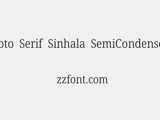 Noto Serif Sinhala SemiCondensed Light