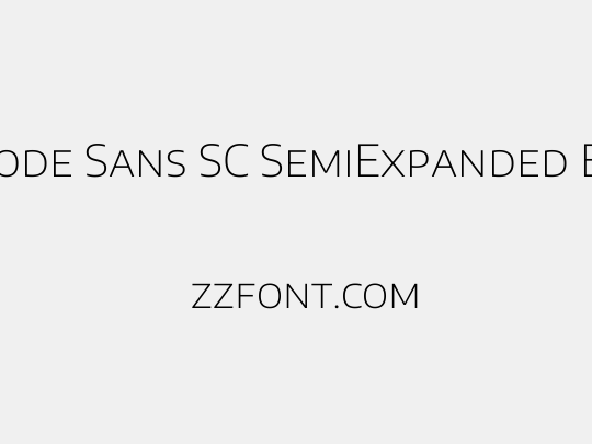 Encode Sans SC SemiExpanded ExtraLight