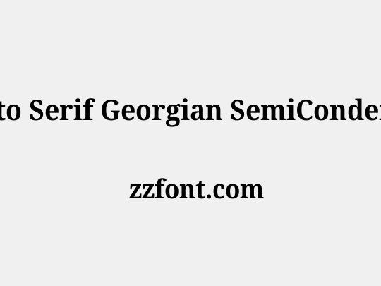 Noto Serif Georgian SemiCondensed